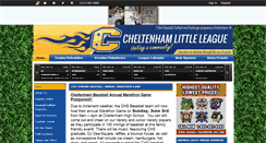 Desktop Screenshot of cheltenhamlittleleague.org